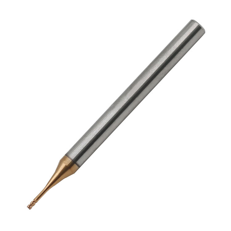 Tungsten steel deep groove long neck 2 flute micro diameter milling cutter
